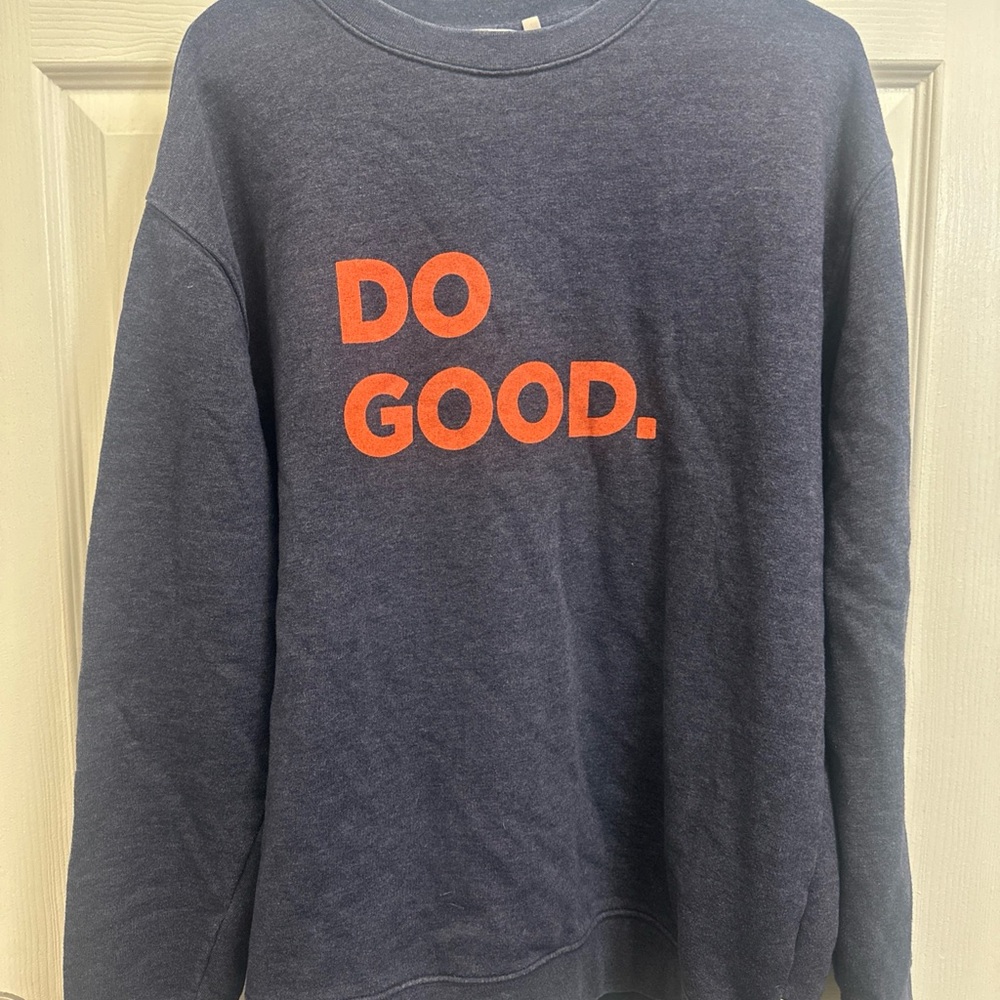 Cotopaxi Dark Blue Crewneck with Orange Print